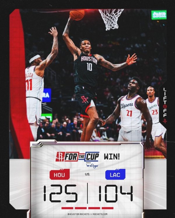 皇冠体育 火箭大捷快船升至西部第三 雷霆轻取太阳3连胜